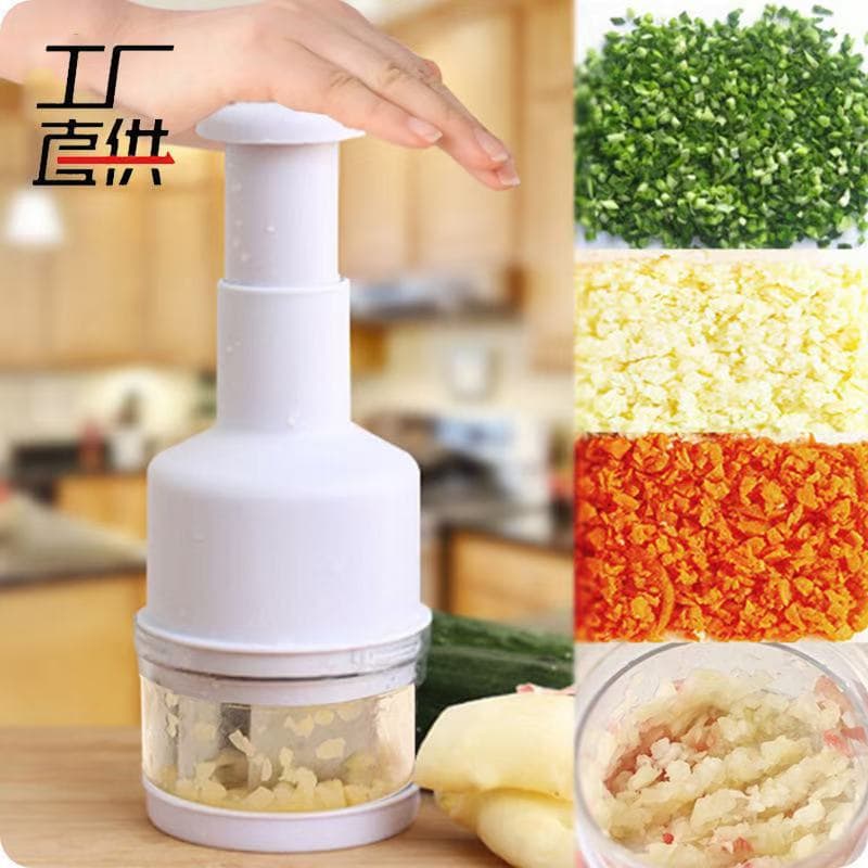 Multi-Function Chopper, Manual Garlic and Vegetable Chopper, Stainless Steel Garlic Crusher for Kitchen Use