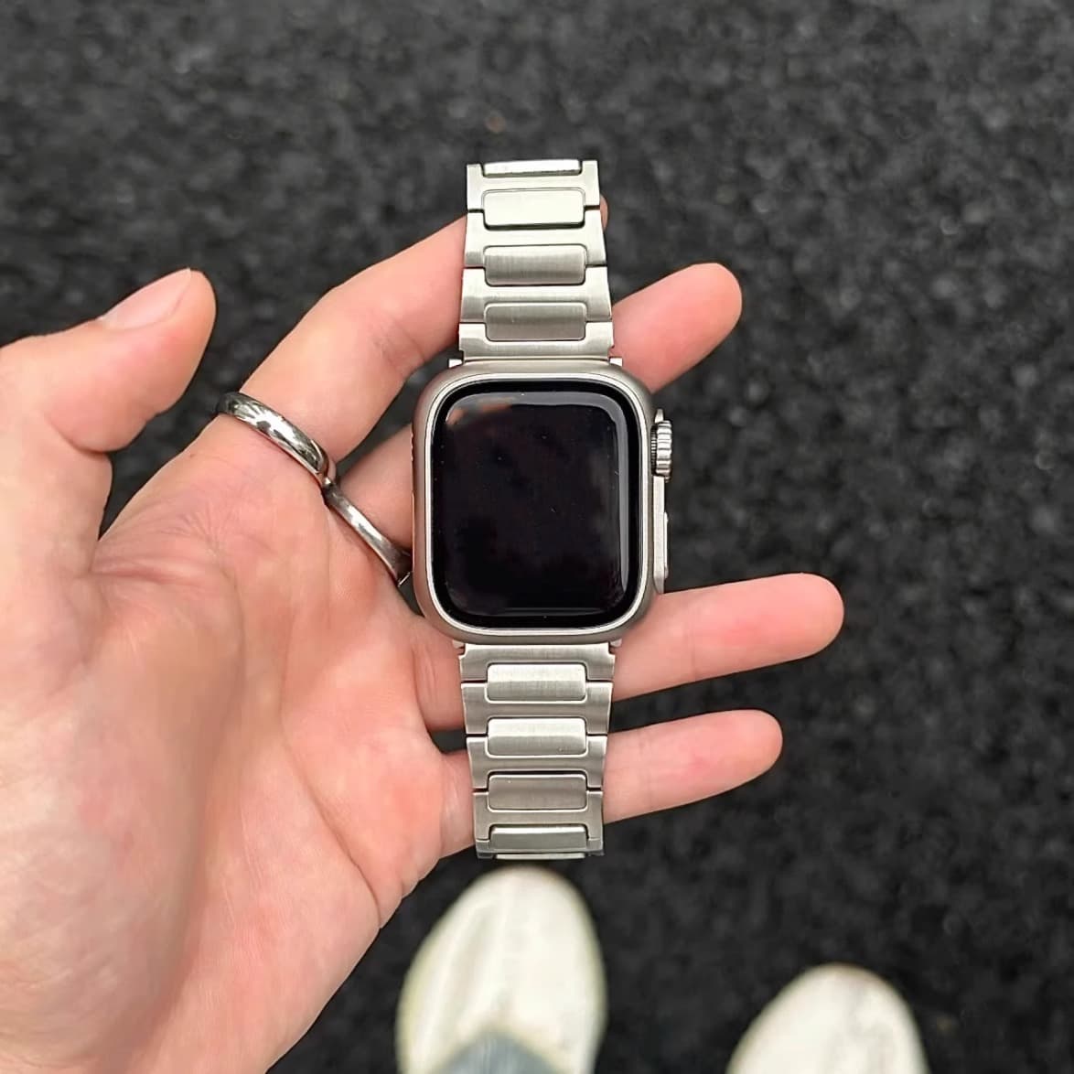 Compatible with Apple Watch Ultra I-Beam Stainless Steel Band, iWatch 9 Smart Metal Watch Strap
