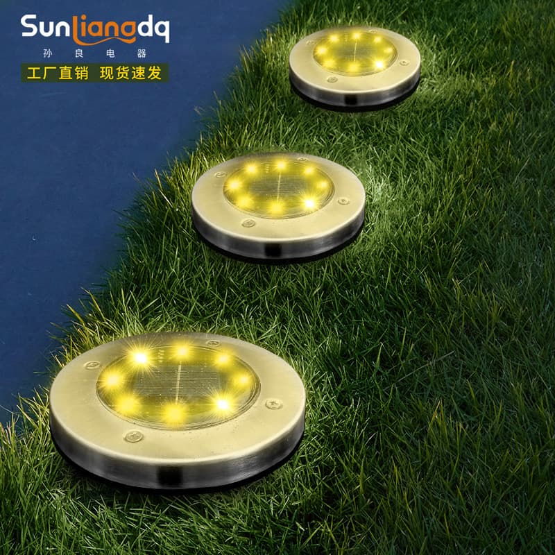 Solar LED Ground Plug Light Outdoor Garden Waterproof Landscape Lighting Style Solar Courtyard Lamp Powered Decorative Light