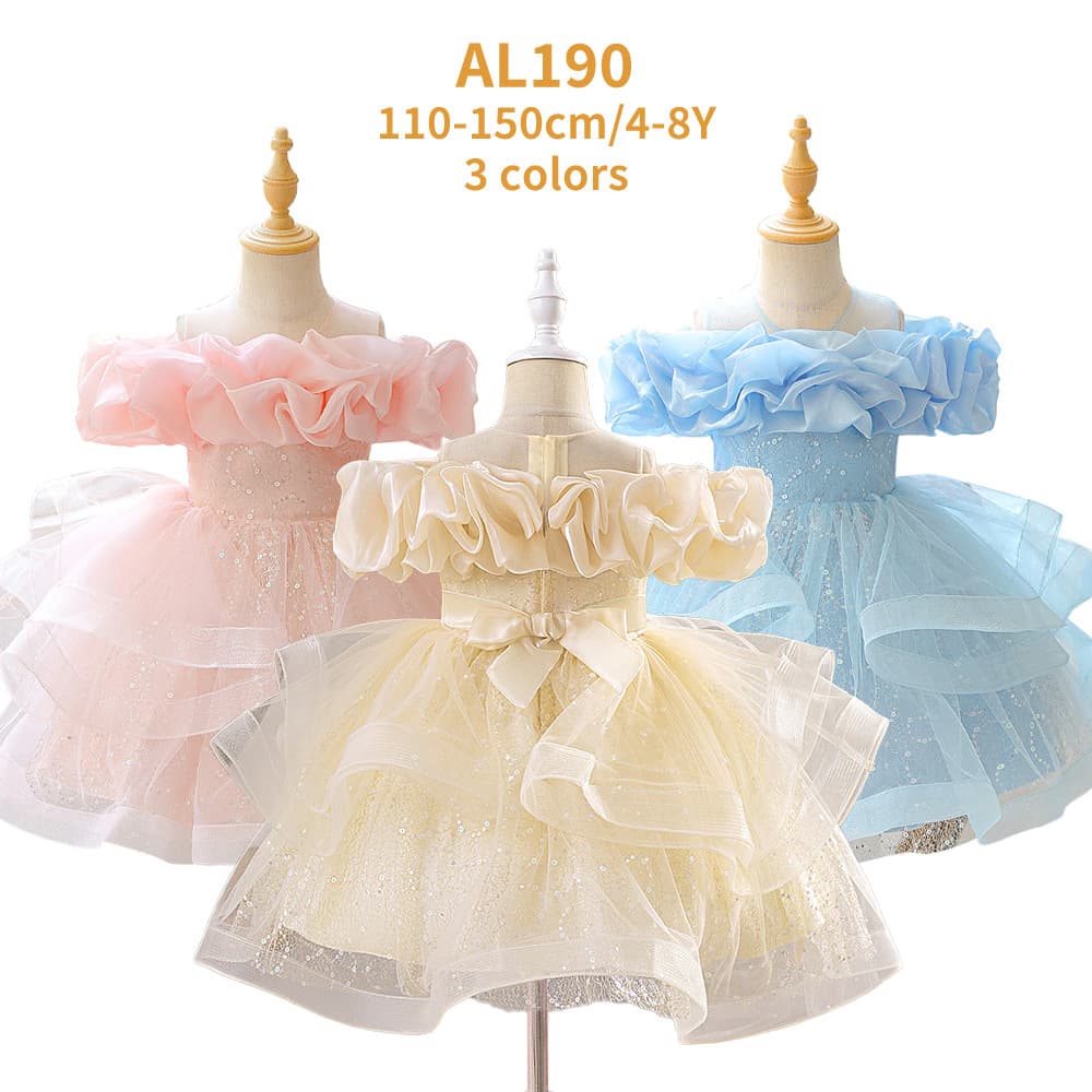Girls' Sequined Tulle Princess Dress Puffy Dress Kids Dress for Birthday Party Prom Evening Gown