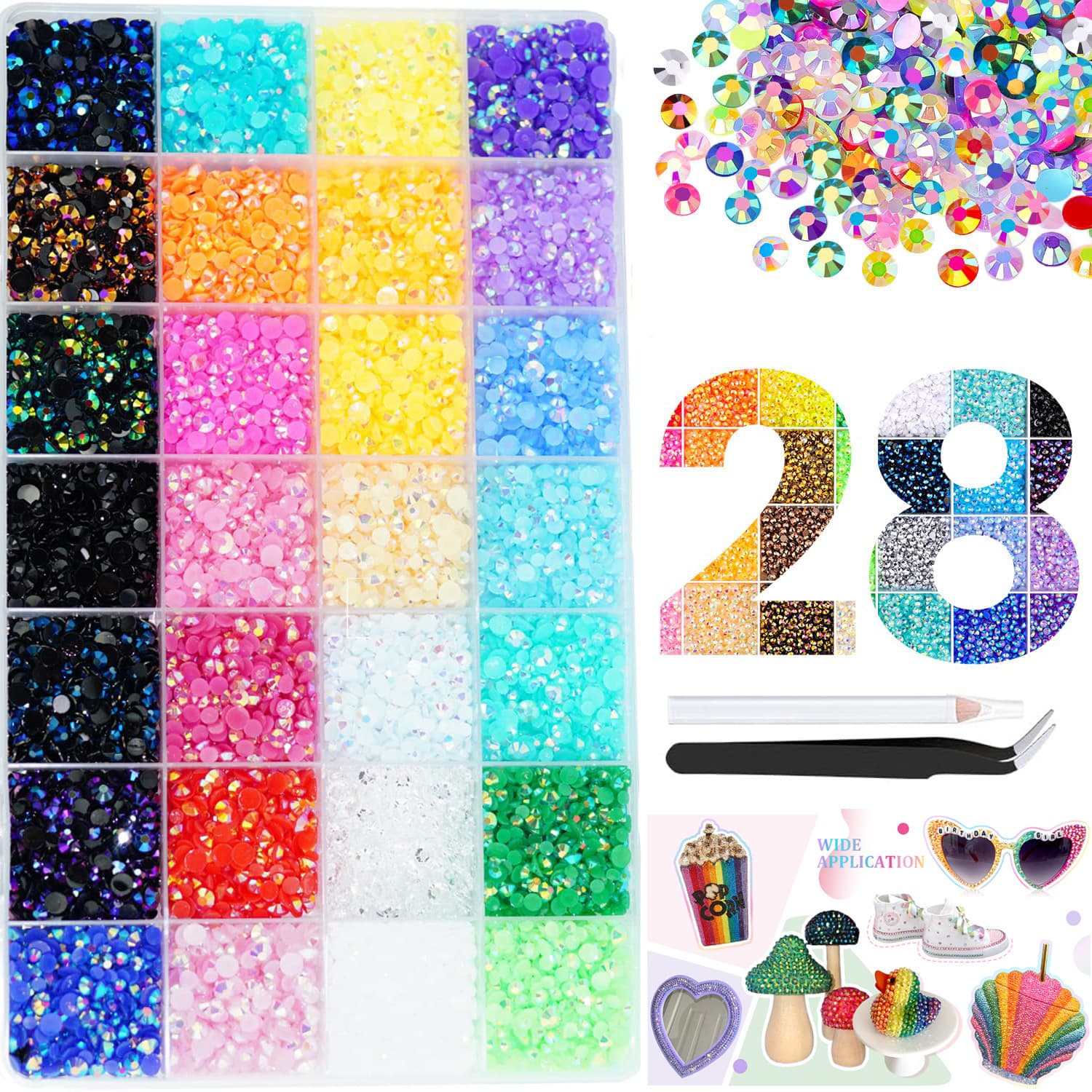 Cross-border Hot-Selling Dropship 3mm Resin Flatback Rhinestones Jelly Rhinestones Colored Crystal DIY Apparel Nail Art Decoration Accessories
