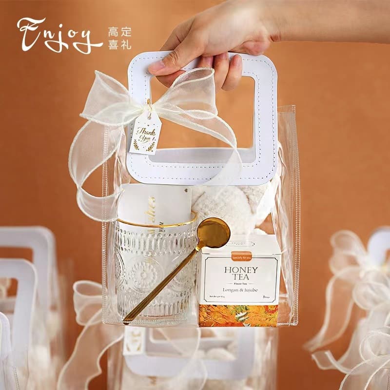 Transparent PVC Gift Bag, Teacher Gift Bag, Girlfriend Gift Bag, Practical Gift Bag, Birthday Party Favor Bag