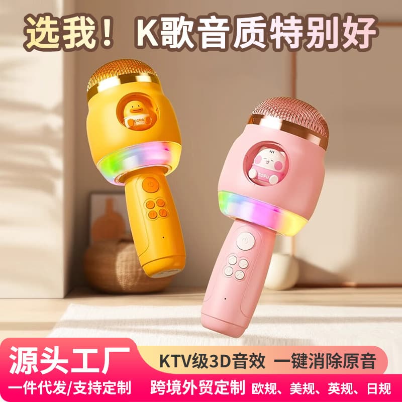 Shenzhen Doll Children's Microphone Home Wireless Karaoke Audio Microphone Toy Singing Small Family