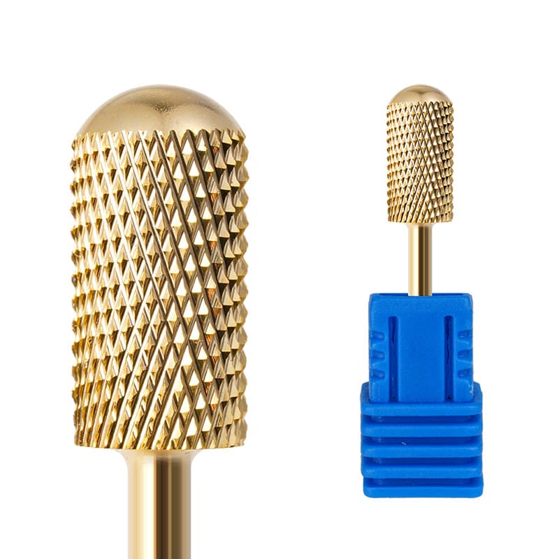 Cross-border Nail Art Gold-Plated Nail Drill Bit Tungsten Carbide Alloy Nail Drill Bit Nail Tool for Removing Rhinestones