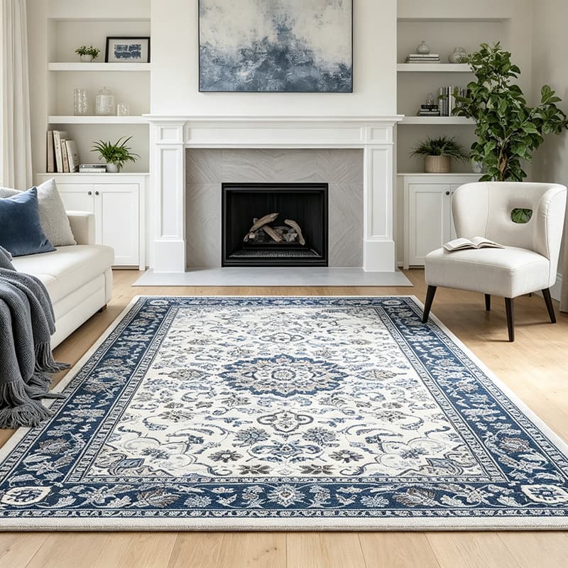 Living room carpet cross-border foldable machine washable imitation cashmere home carpet European style floor mat ultra-fine cashmere light luxury carpet