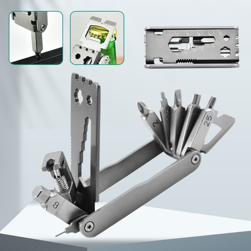 Manufacturer Wholesale Multi-Function Small Tool in Stainless Steel for Portable Bicycle Repair
