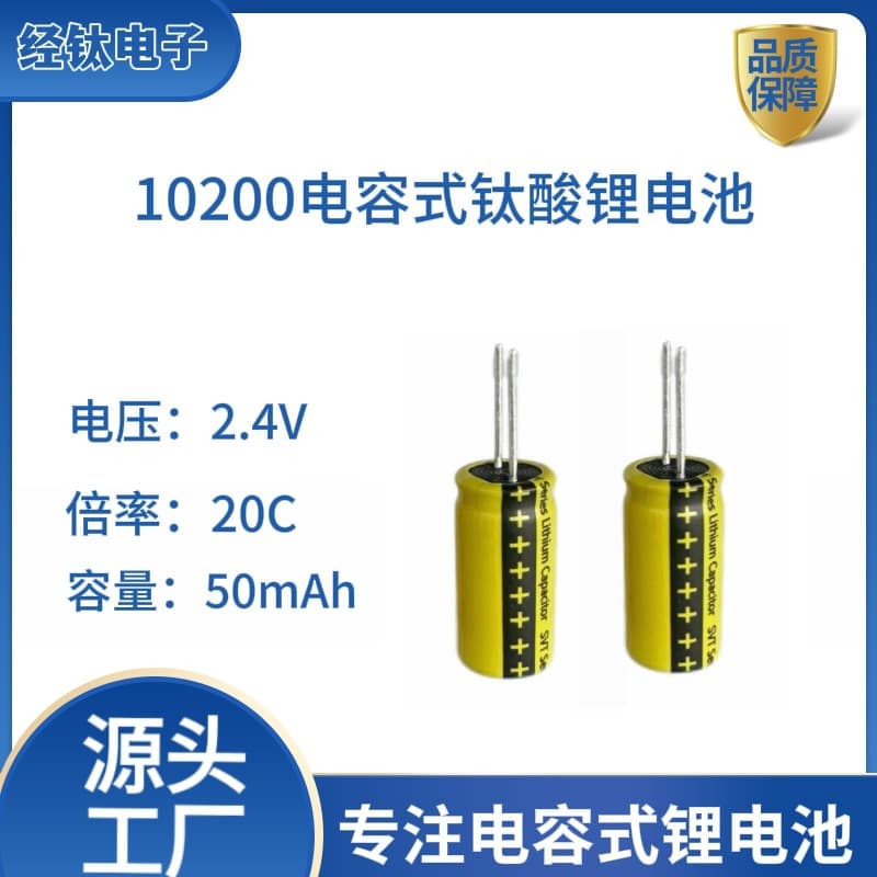 Lithium Cell 10200 IoT Smart Water Meter Dedicated 2.4V 50mAh High Safety LTO Titanate Battery