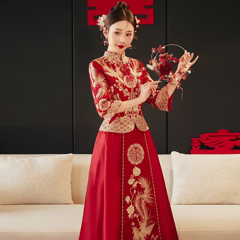 Xiuhe Suit Bride 2026 New Chinese Wedding Dress for Petite Women Summer Reception Gown