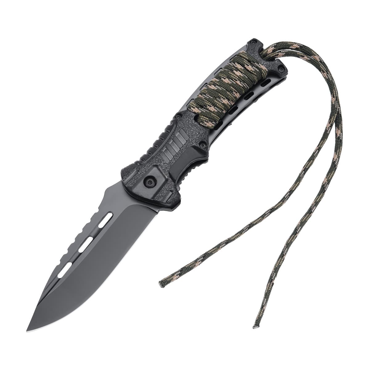Outdoor tactical knife hardware tool folding knife sharp EDC multi-function knife manufacturer rope folding knife customization