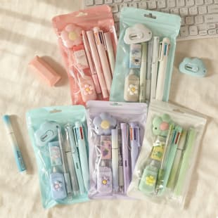 Cross-border Stationery Set 7-Piece Gift Pack, Student Back-to-School Gift, Learning Souvenir, Kindergarten Graduation Gift