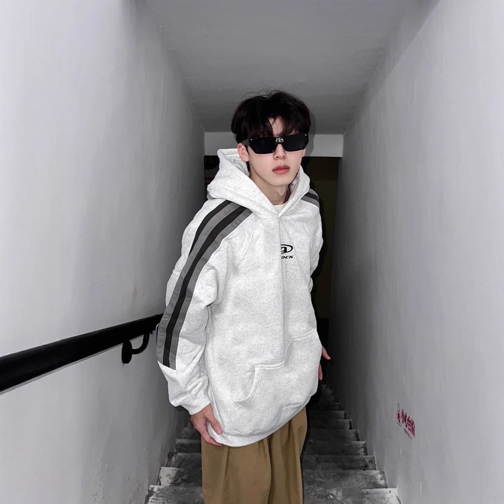 American Retro Patchwork Streetwear Hoodie Men Autumn Winter Fleece-Lined Oversize Designer Niche High Street Jacket