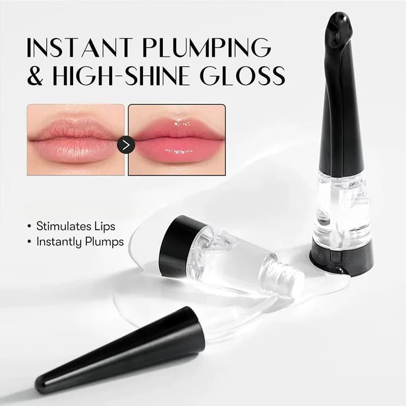 Foreign trade cross-border e-commerce plumping lip gloss, moisturizing, mirror finish, prevents dryness and cracking, reduces lip lines, natural plumping lip glaze, in stock.