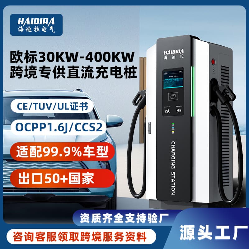 European Standard Electric Vehicle DC Fast Charging Pile 30/60/120/240KW for New Energy Commercial Cross-Border Export