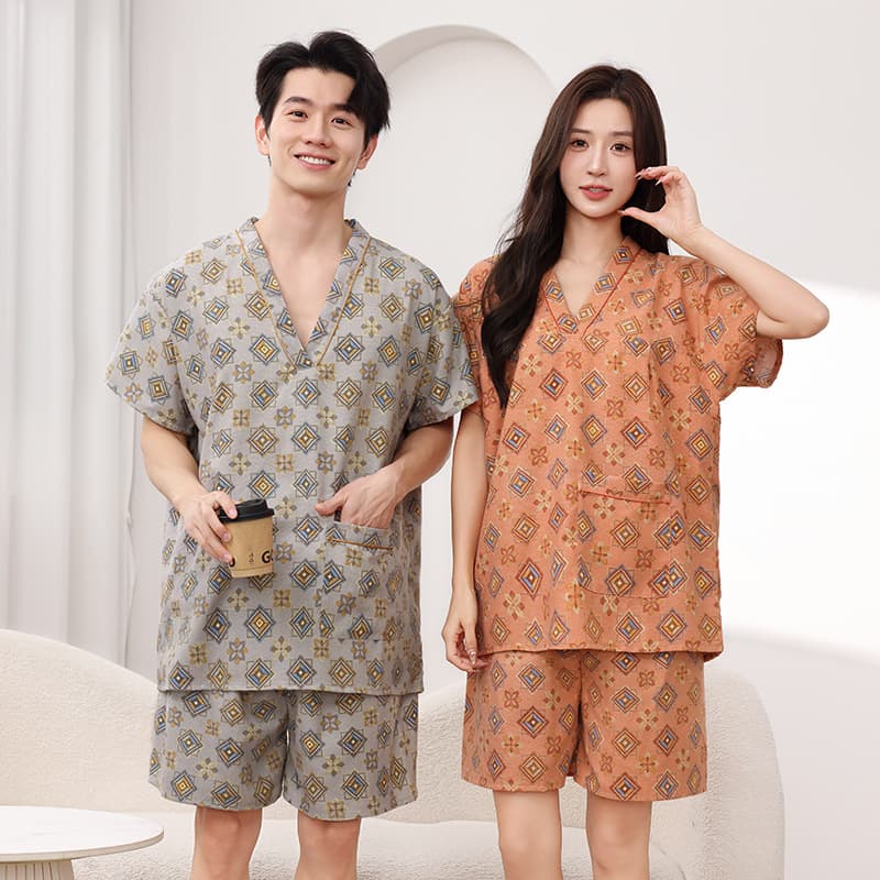 Bamboo Sauna Suit for Women Soft Cotton Bathrobe Sauna Wear for Men Bathing Wellness Wear Homewear Foot Therapy Plus Size