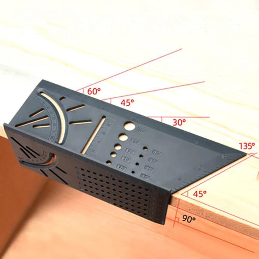3D Ruler 3D Measuring 45° 90° Parallel Line Marking Gauge Cross-border