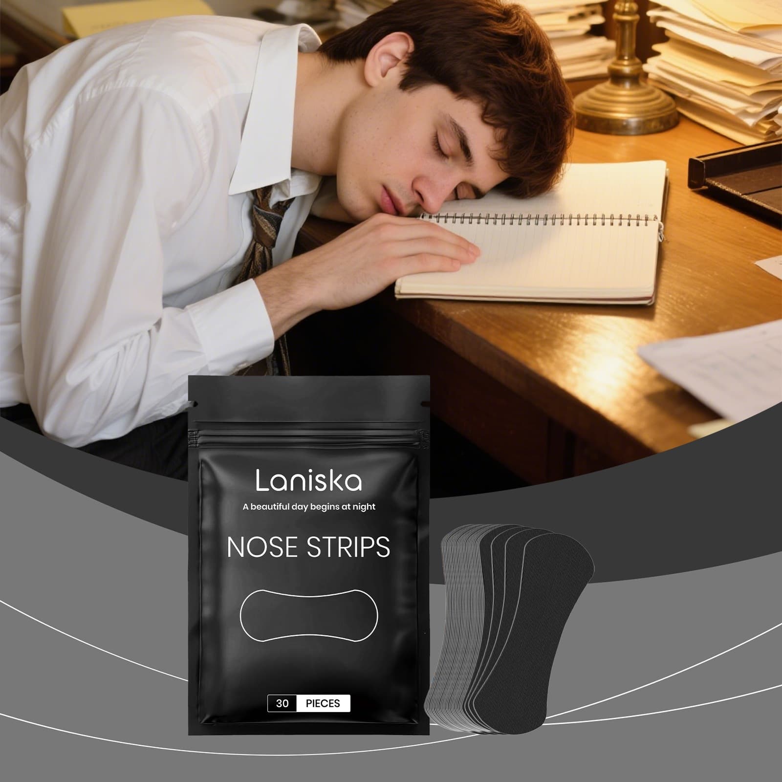 LANISKA Sleep Care Patch Gentle Night Sleep Natural Fit Comfortable Fresh Care Nose Patch
