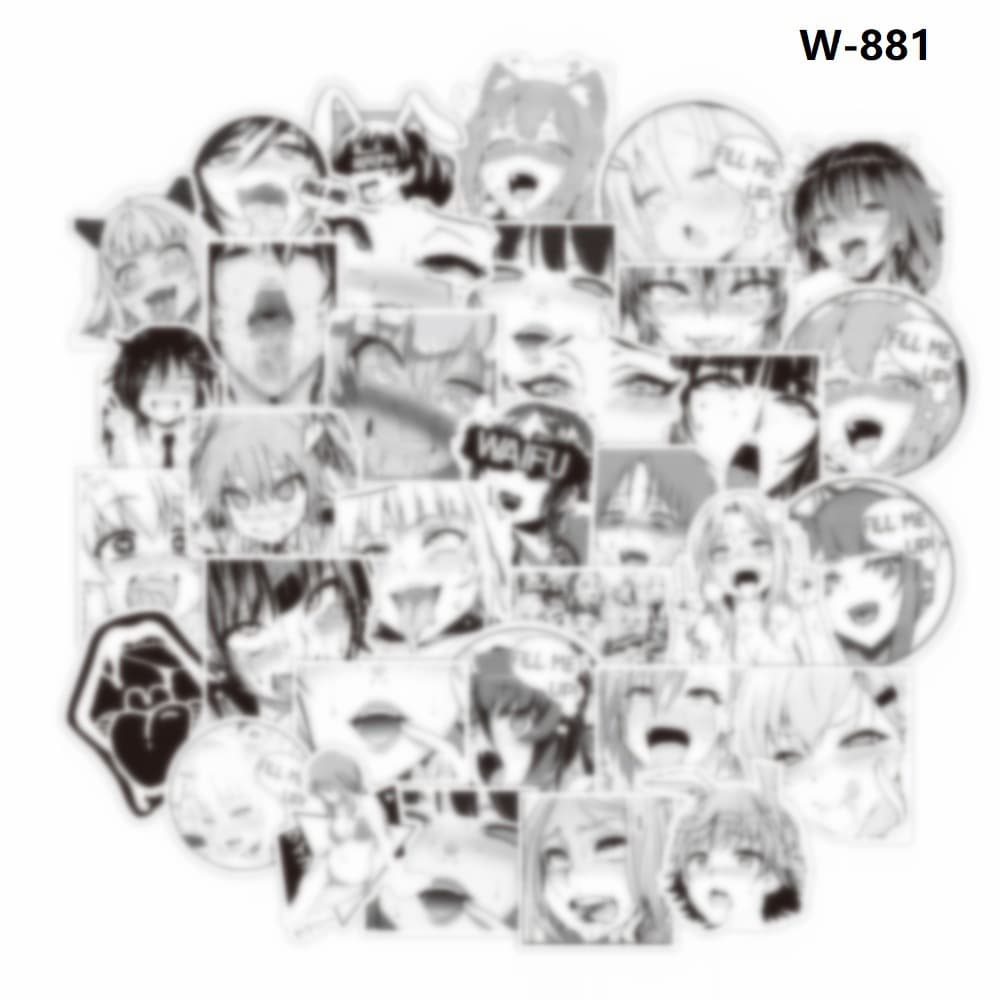400 sexy beauty stickers, cute anime character stickers for mobile phones and computer helmets, waterproof and easy to tear anime