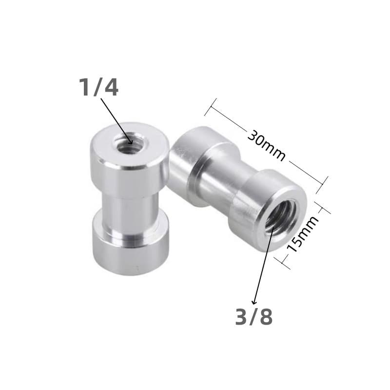 3/8 female to 1/4 female light holder conversion mutually rotating screw nut nut to female live broadcast fill light adapter tripod