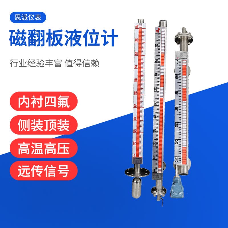 Stainless Steel Magnetic Level Gauge with Remote Switch, Side/Top Mount Magnetic Float Level Indicator