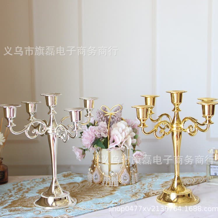 Source Factory European Style Candle Holder Wedding Props Hotel Candlelight Dinner Home Decoration Club Candle Stand Candle Holder