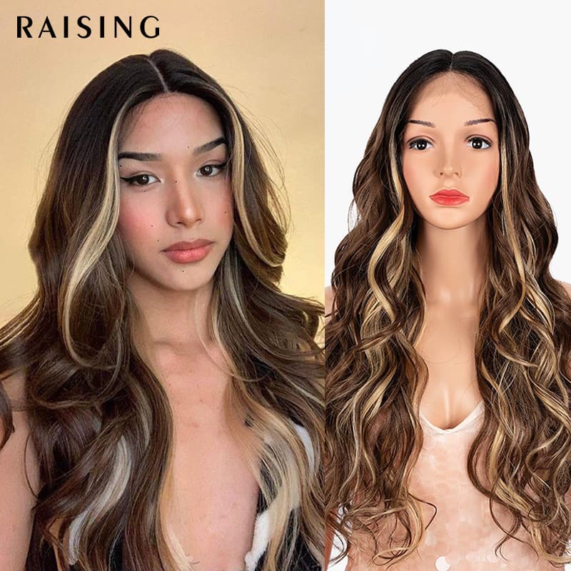 Front Lace Wig Xuchang Rebecca Wigs Long Straight Synthetic Hair Wig Cross-border Hot Selling European and American Wigs