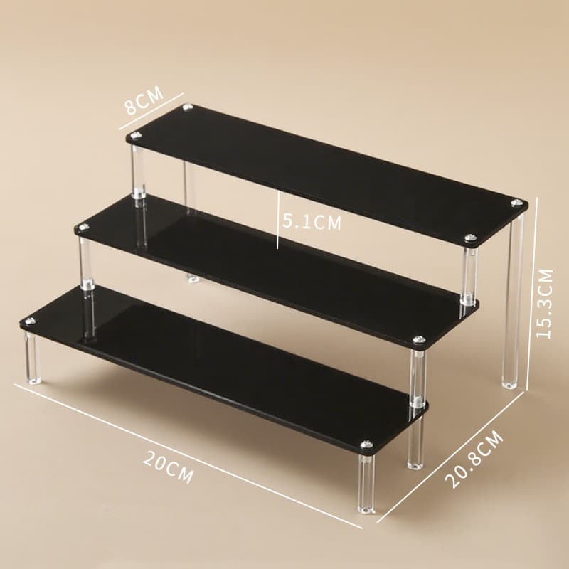 Cross-border multi-layer storage display stand blind box two-dimensional display stand acrylic black acrylic ladder display stand