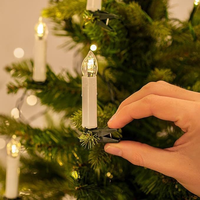 LED Candle Solar String Lights, Christmas Easter Outdoor Garden Clip Decorative Lights, Hanging Tree Fairy Lights for Room