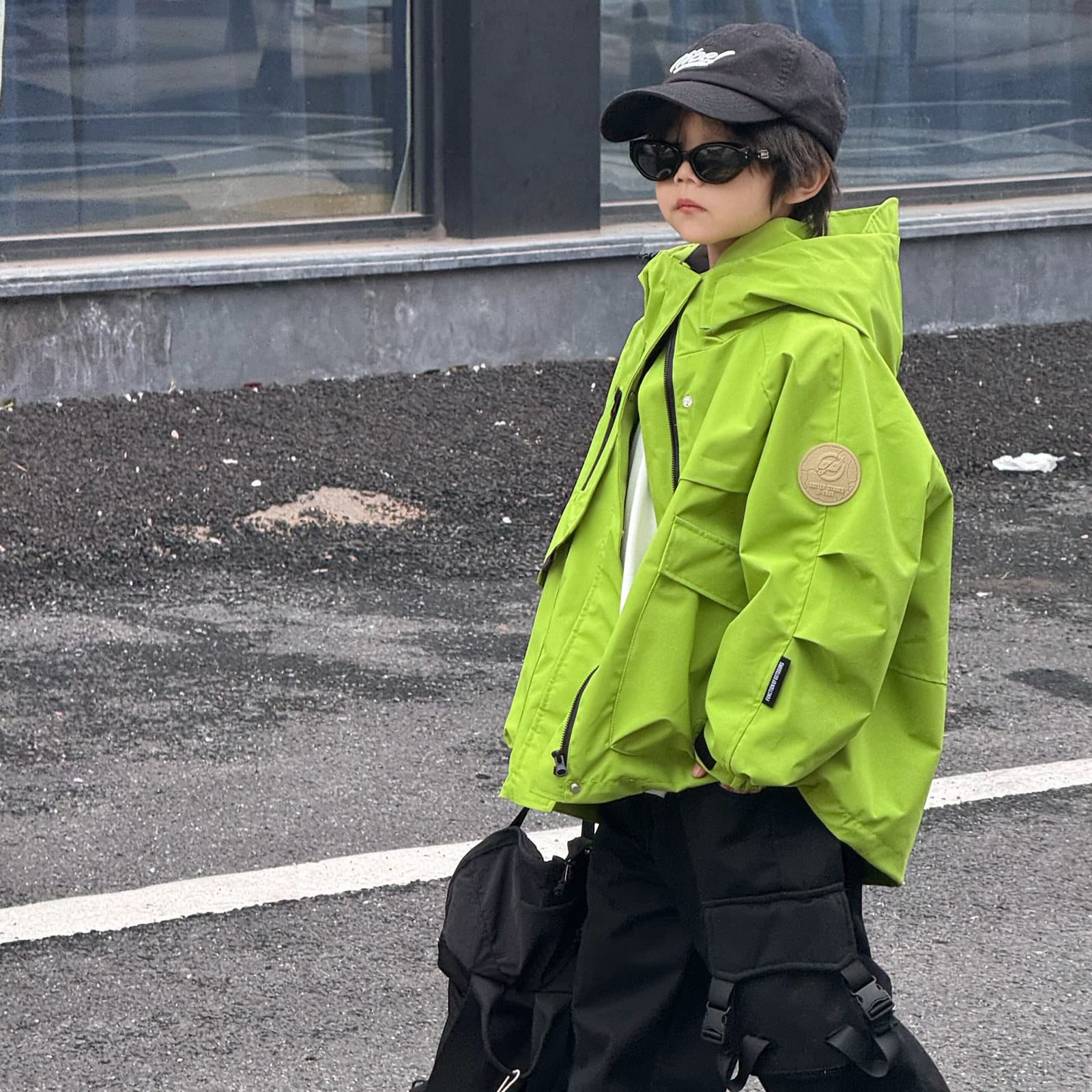 Children's Jackets 2025 Spring New Korean Style Boys, Girls, Medium and Large Children's Windproof and Waterproof Work Jackets Trendy