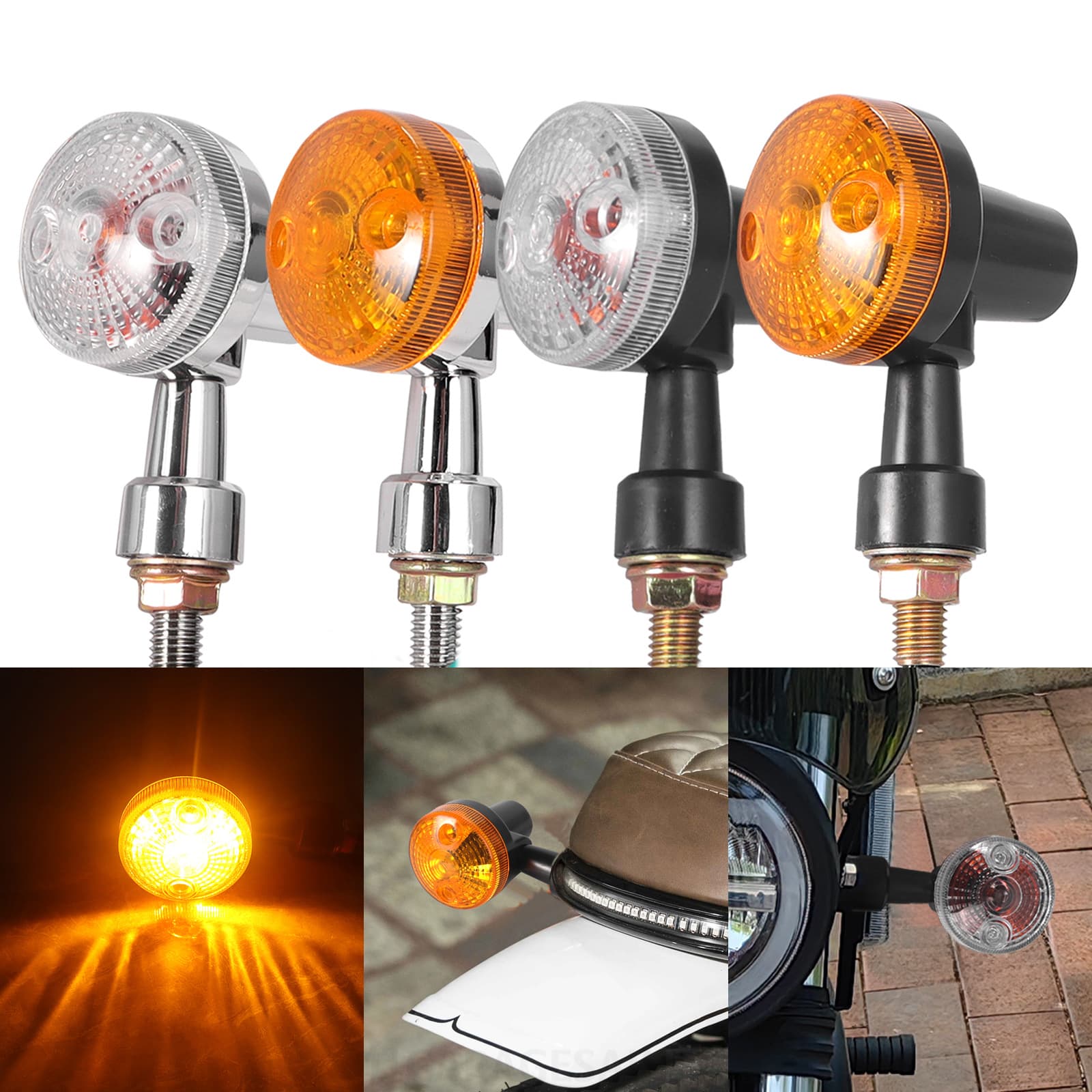 12V Electric Bicycle Retro Mini Chopper Turn Signal Indicator Light 12V Electric Bicycle Daytime Running Light