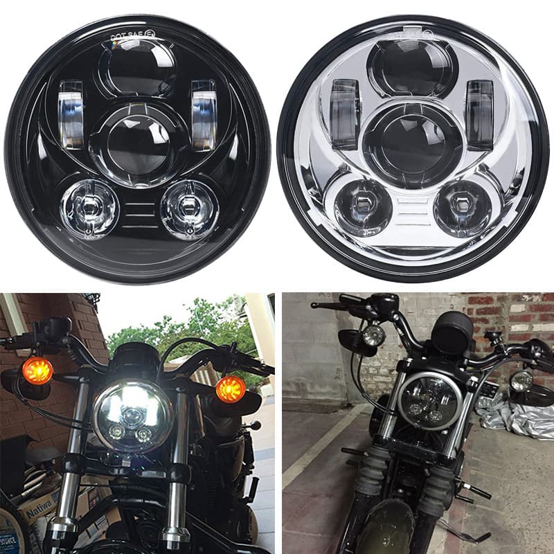 5.75 inch Harley Headlight 883 Modified Front Headlight 5.75 inch Harley LED Front Headlight H4 High/Low Beam