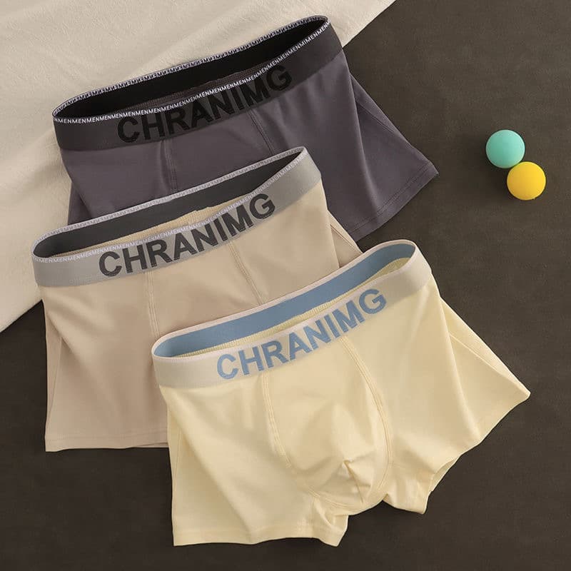 New Trend Men's Underwear Adult Youth Summer Breathable Sweat-Absorbing Antibacterial Soft Skin-Friendly Comfortable Boxer Briefs