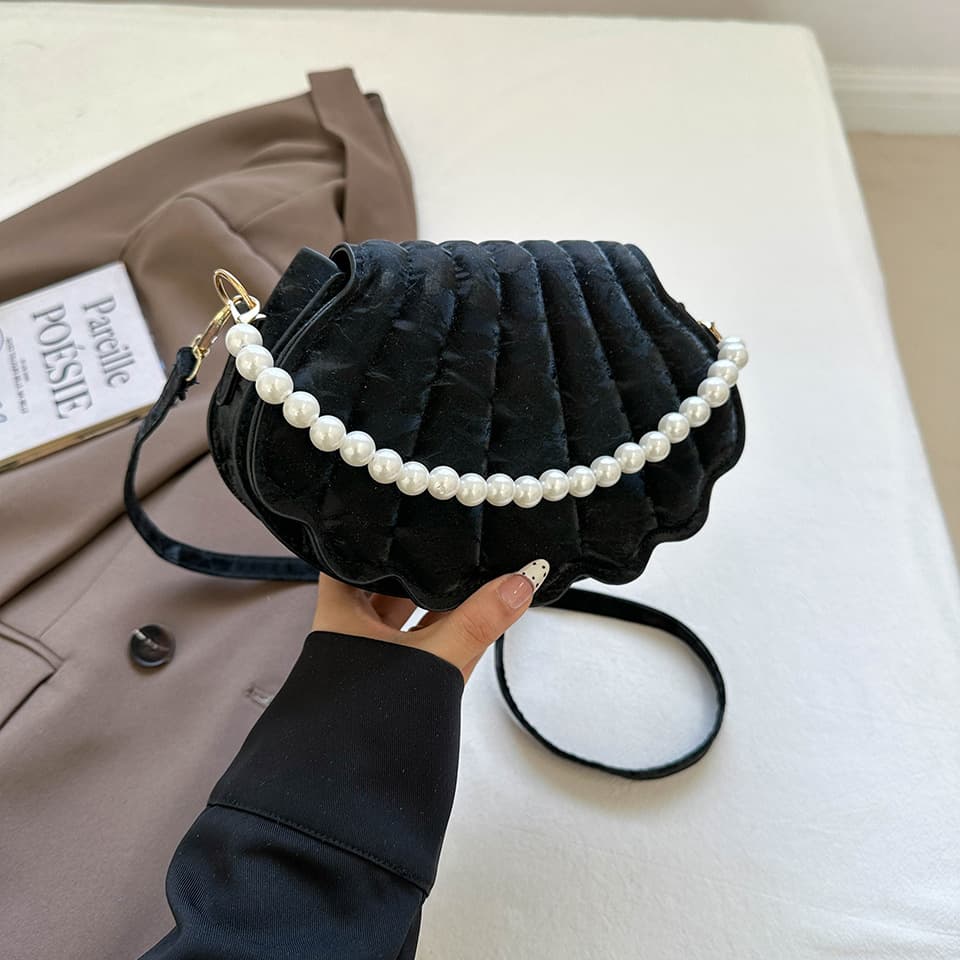 Shell Bag Evening Pearl Women's Bag 2026 New Style Single Shoulder Crossbody Bag Personalized Pearl Chain Handbag for Women