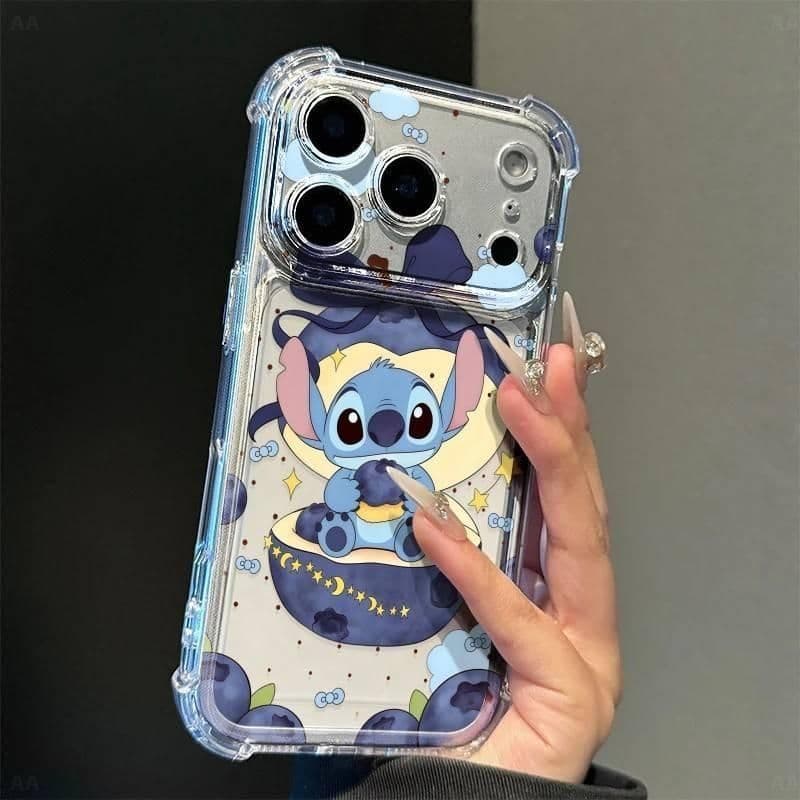 Suitable for Apple 17 PROMAX Phone Case Blueberry Planet Stitch Airbag Transparent Shell iPhone 18 Soft Shell 15