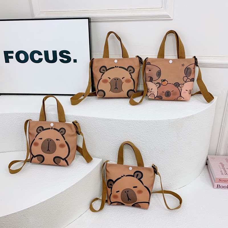 Canvas Tote Bag Crossbody Gift Bag Small Birthday Bag for Women Kids Canvas Bag Kindergarten