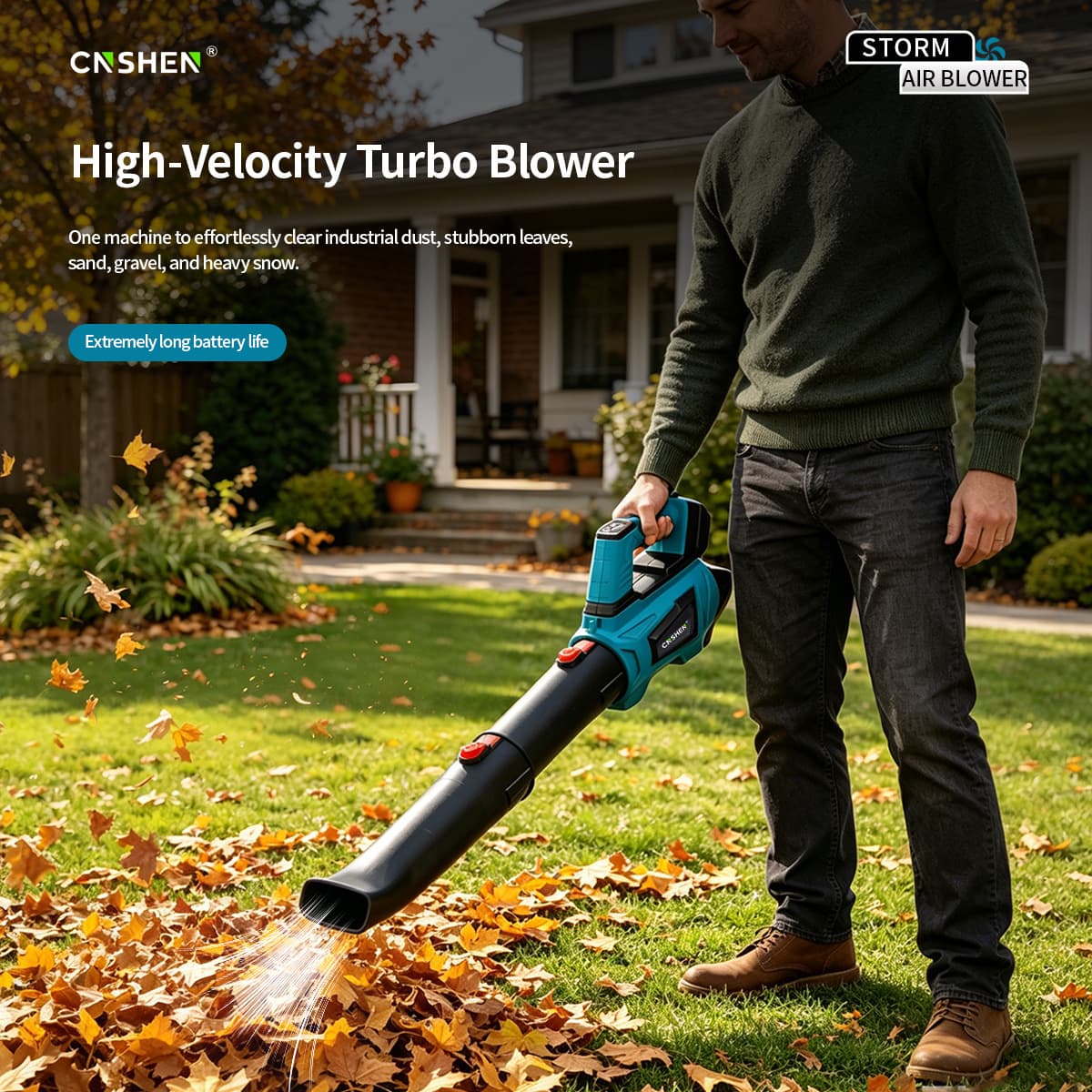 Cross-border lithium battery powerful storm blower high-power dust blower blower blower small portable household hair dryer