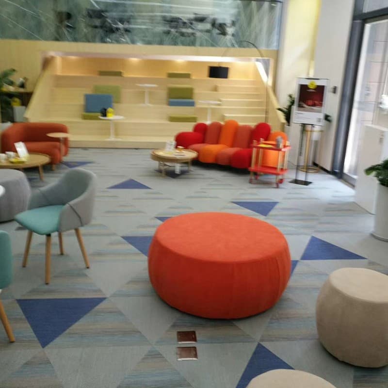 Customizable vinyl woven carpet bedroom floor mat simple modern living room hotel carpet pvc carpet