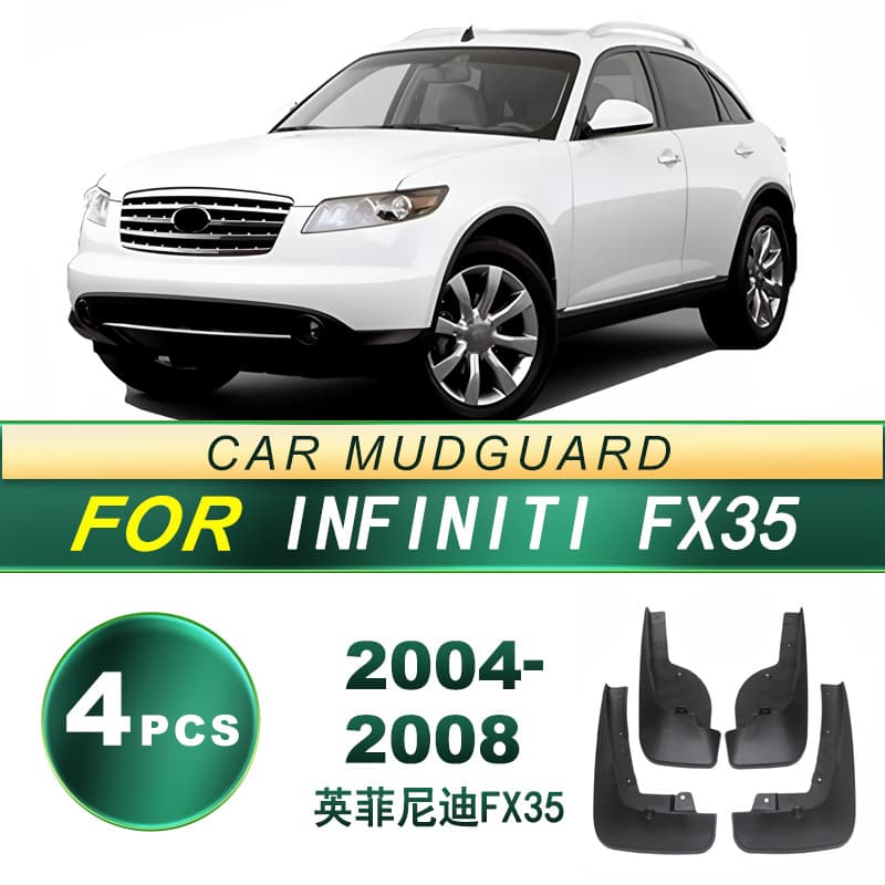 Suitable for 04-08 Infiniti Fx35 Car Tire Mudguard Soft Rubber Mud Flaps Modification and Upgrade Accessories