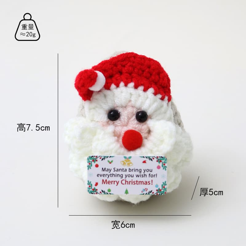 Cross-border Christmas Crochet Small Doll Ornaments, Yarn Knitted Reindeer Positive Small Scarf Potato Knit Snowman
