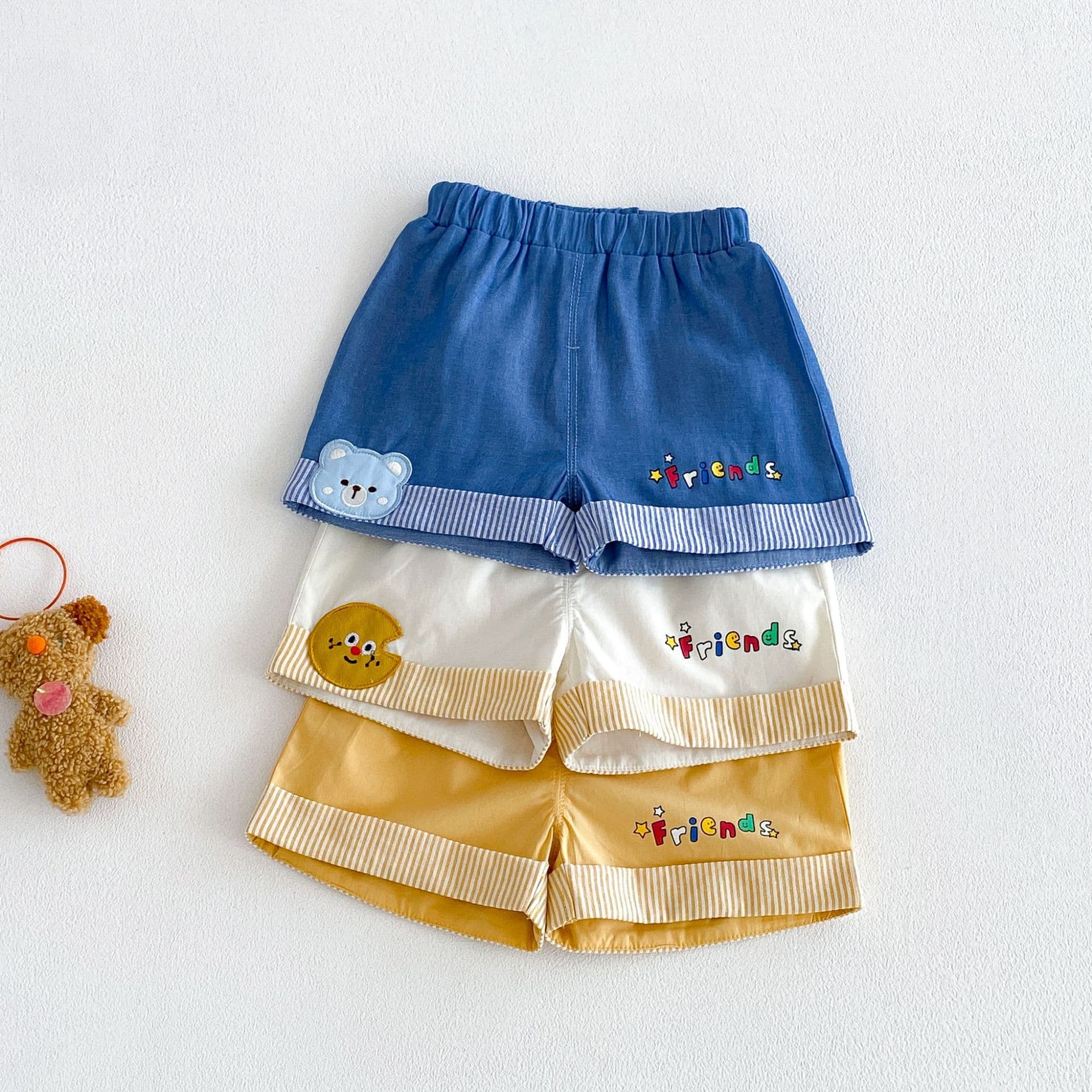 [No return, no exchange] Baby Fashion Patch Shorts 2026 New Summer Boys Style Cartoon Print Casual Pants