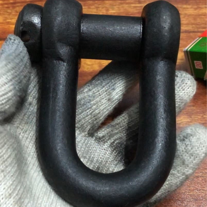 Manufacturer supplies black fishery round head shackle, heavy round head snap ring, fishing boat net holding shackle, square head snap ring