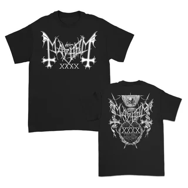 Pure Cotton Short Sleeve T-Shirt for Men Streetwear American Black Metal Venom Diablo Style Hip Hop Graphic