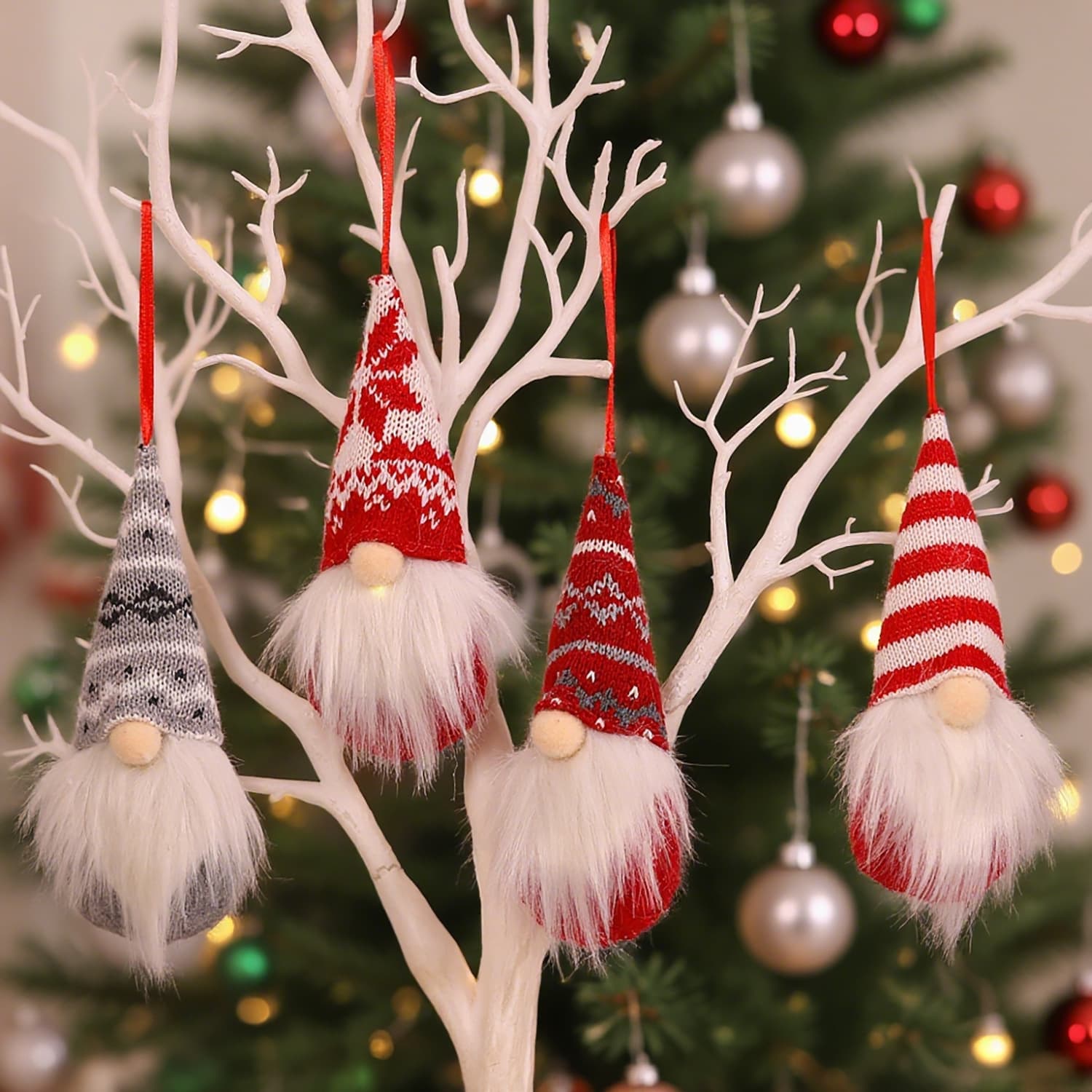 Christmas Decorations Faceless Doll Santa Claus Pendant Christmas Tree Set Hanging Ornaments Office Culture/christmas