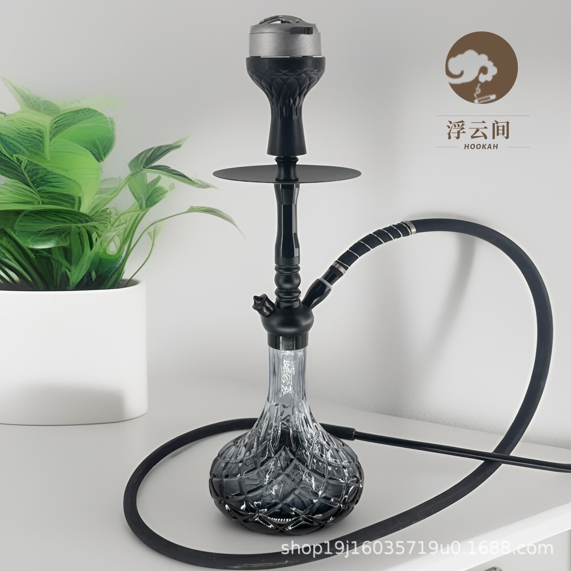 Cross-Border Premium Hookah Arabic Hookah Medium Single-Pipe Hookah Pot Large Smoke Bar Nightclub Smoke Hookah