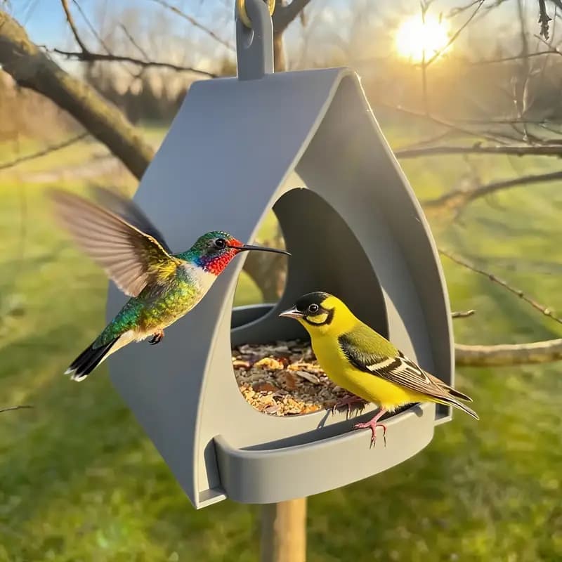 New Cross-Border Plastic Hanging Bird Feeder, Durable Plastic Outdoor Hanging Bird Feeder