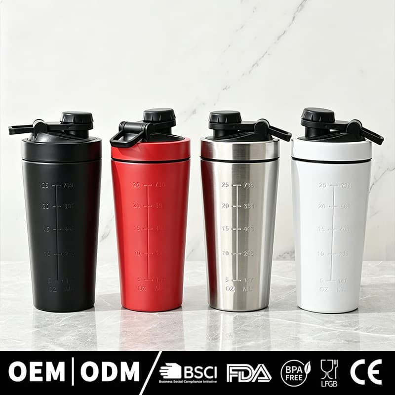 304 stainless steel mixing cup, sports water cup, outdoor fitness protein powder cup, milkshake cup, shaker cup, sealed and leak-proof