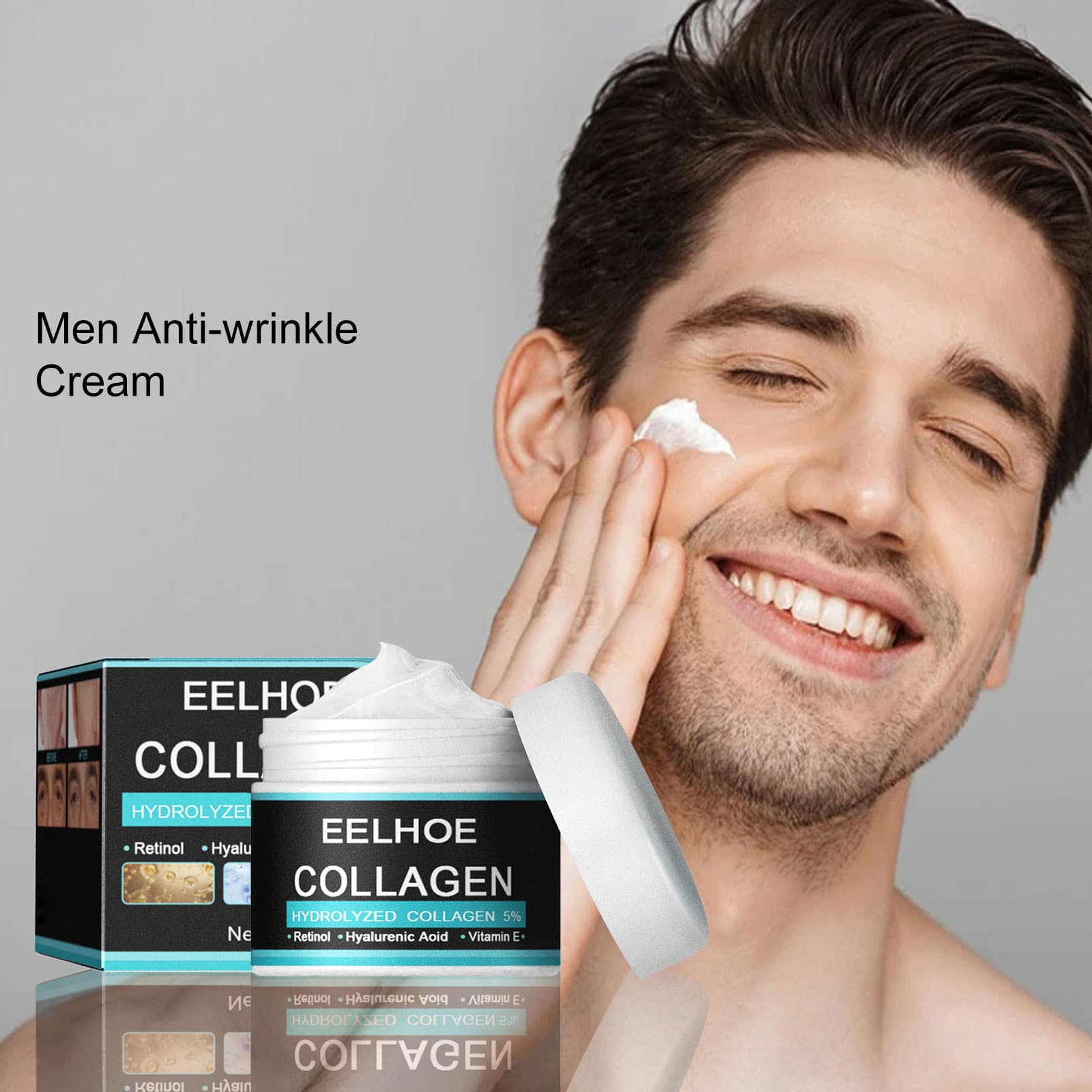 Eelhoe Men's Face Cream Refreshing Texture Oil-Control Hydrating Brightening Skin Care Nourishing Moisturizing Men Care Cream