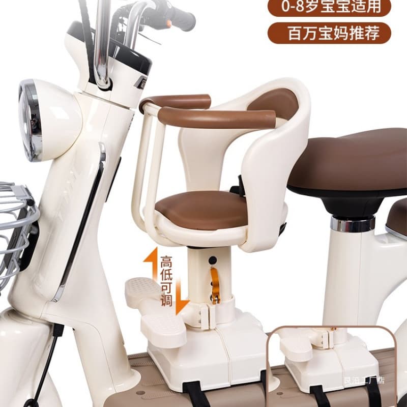 Electric vehicle child seat, front-mounted electric scooter baby seat, motorcycle infant and toddler stool, Yadea