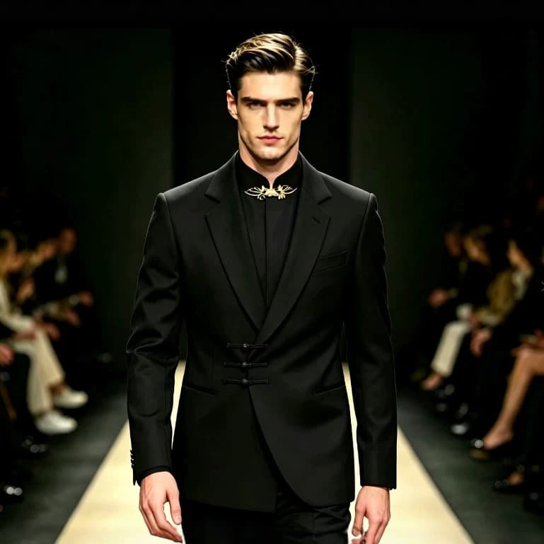 New Chinese Style Casual Suit Men's Jacket Slim Fit 2026 Autumn New Trendy Suit Men's Banquet Formal Wear