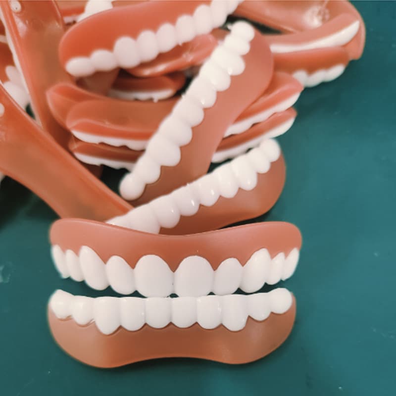 Cross-border New Fake Teeth Cosmetic Dental Wax Molding Temporary Denture Upper and Lower Teeth Veneer Simulation Decorative Whitening Mouthguard Manufacturer