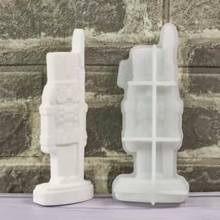 S2198 Semi-3D Nutcracker Decorative Cement Plaster Mold DIY Silicone Mold